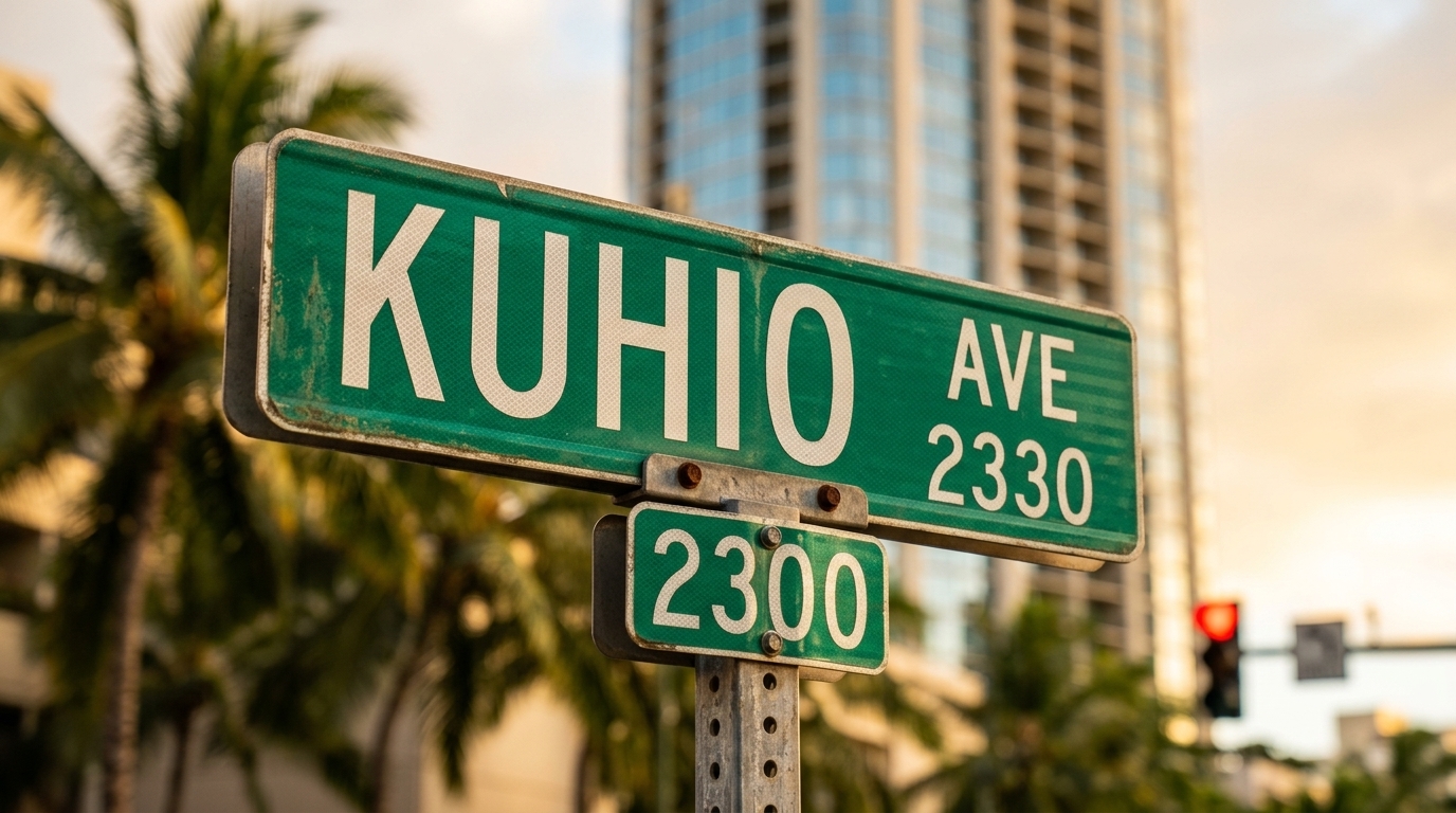 Kuhio Ave street sign